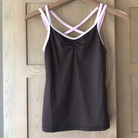 Tank Top women’s M Brown & Pink Motion Wear Yoga Dance Workout camisole🇺🇸 - Picture 1 of 6